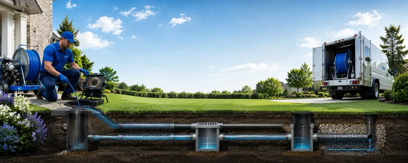 Outdoor drain cleaning information for Branchport, NY